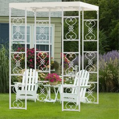5.9×8.9ft Metal Garden Arbor Wedding Arch Small Outdoor Patio Pergola Trellis