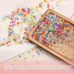 18000-Pack Fake Diamonds Crystal, 4.5mm Mini Clear Acrylic Gems [Light Orange]
