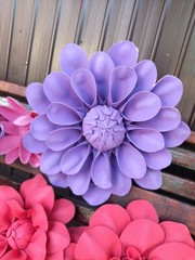 50 cm Diameter Purple Giant Foam Flowers