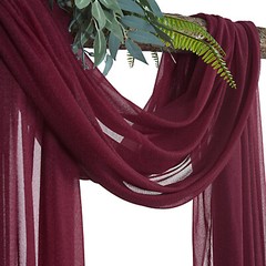 30ft Wedding Curtain Chiffon Arch Draping Event Fabric Backdrop Arbor (2 Panels)