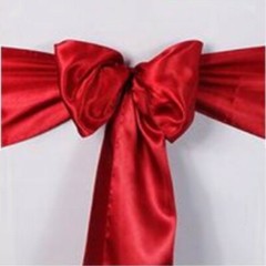 dark red satin chair sashes ties bow ribbon wedding birthday party decoration