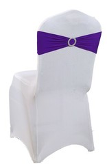 100 Spandex Stretch Chair Cover Sash Bow Wedding Party(Cadbury Purple)~FREE SHIP