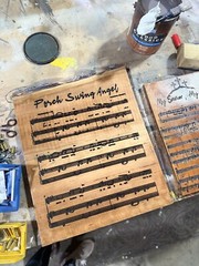 22”X 18”X 1.5”Anniversary, Wedding, Gift, Engraved, Music Sheet, Resin Top Coat!