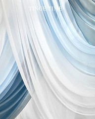 3 Panels Wedding Arch Draping Fabric, 30″ x 20ft Chiffon Fabric Gradient Blue
