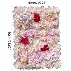 20 Pack Artificial Silk Flower Wall Panels Wedding Photography Party Venue Decor