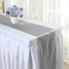 12×108″ Satin Table Runner Wedding Party Banquet Dinner Table Supply Decorations