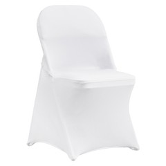 VEVOR 100PCS White Stretch Spandex Folding Chair Covers for Wedding Party Dining