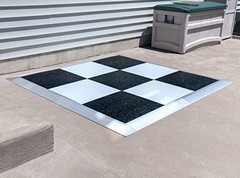 Portable Dance Floor 15′ x 18′ Commercial Checkered Event Party Waterproof Tiles