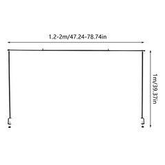 Wedding Stand with Telescoping Width (3.94-6.56ft), Sturdy Metal Construction