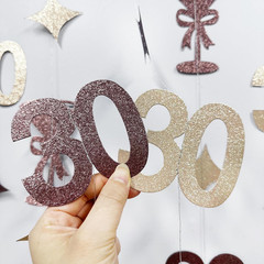 Champagne Gold Brown 30Th Birthday Decorations Espresso Martini Garland Streamer