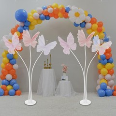 2Pcs Artificial Butterflie Decoration with Standing Base Realistic Wedding Decor