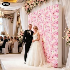 42*42cm Artificial Flower Wall Panel, Artificial Flower Backdrop Wall Decor