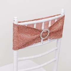 5 ROSE GOLD Spandex Chiavari Chair Cushion Covers Wedding Reception Party
