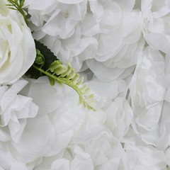 6-Pack Silk Peony & Rose Wall Panels 60 × 40 cm Wedding Backdrop White/Green