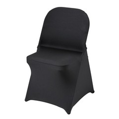 VEVOR 100PCS Black Stretch Spandex Folding Chair Covers for Wedding Party Dining