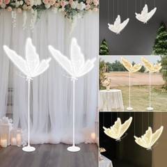 Gold, White/Pure White Decor Lamp 2PCS Butterfly Floor Lamp LED Ambient Light