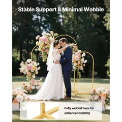 Uimoso Metal Arch Backdrop Stand 6/5/4 ft 3 PCS for Weddings and Events