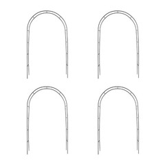 4-Pack 240cm Metal Wedding Garden Arches Bridal Party Arbor Arched Prom Decor