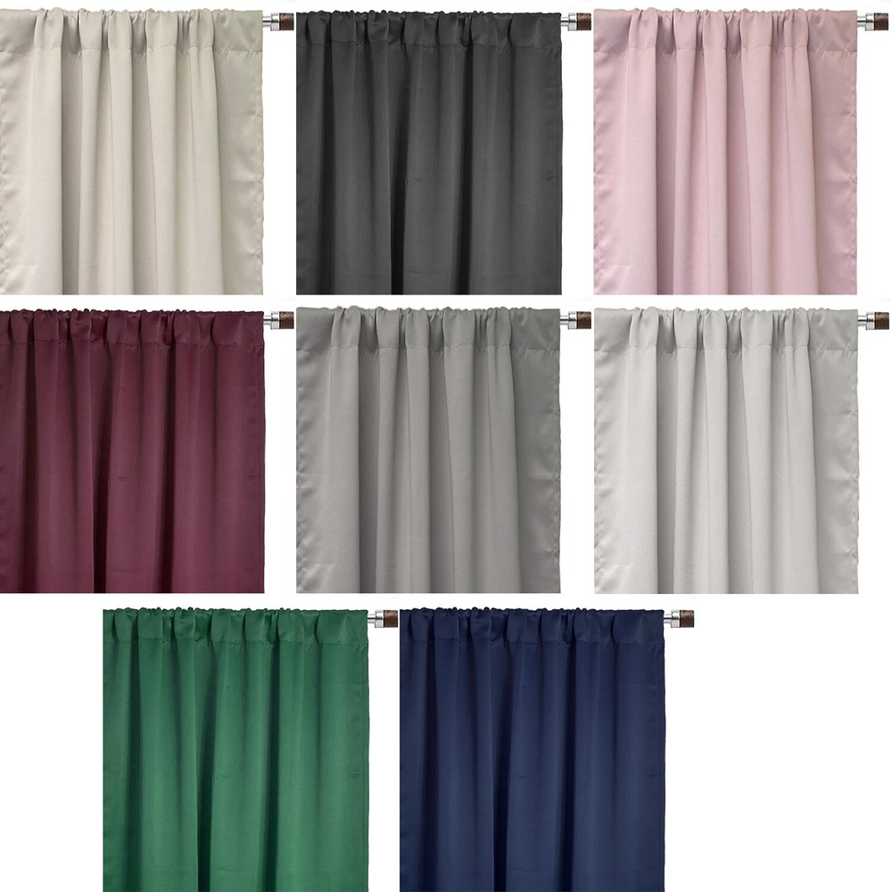 YCC Linens – Blackout Polyester Curtains with Rod Pockets 2 Panels