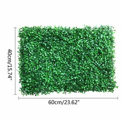 12pcs 24×16″ Artificial Boxwood Mat Wall Hedge Decor Privacy Fence Panel Grass