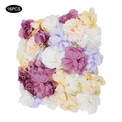 13.77*13.77in Artificial Flower Wall Panels Party Decor 16pc Flower Wall Panel