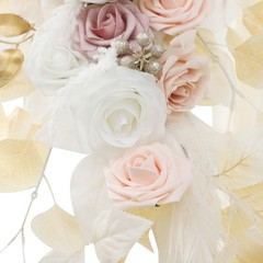 Decorative Artificial Flowers Artificial Wedding Arch Flower Kit With Drapes