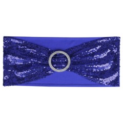 10-100Pcs Stretch Sequin Wedding Chair Bands with Buckle Slider Sashes Bow Decor
