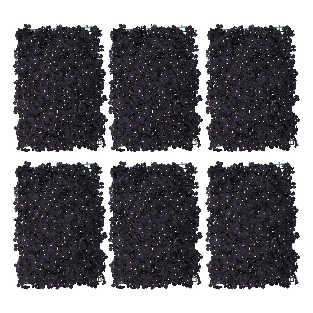 6*Artificial Flower Wall Panel Floral Wall Backdrop Wedding Venue Decor 23*15″