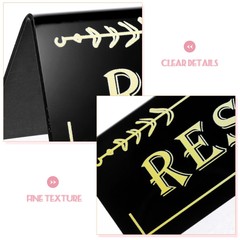 2 Pcs Reserved Signs for Tables Inverted Triangle Card Set up Hotel Dining Room