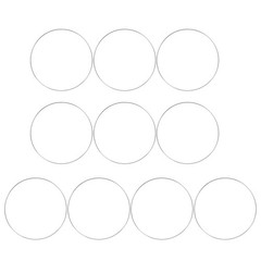 10pcs Round Metal Hoops 30 cm Galvanized Iron Wire Rings For Diy Wedding Decor