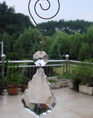 10Pcs 50mm Crystal Prism Clear Lamp Chandelier Hanging Wedding Decoration Hooks