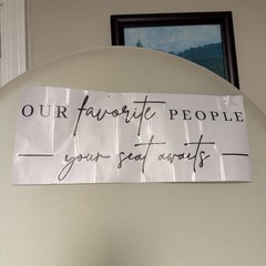 Wedding Seating Chart Decal Our Favorite People Mirror Vinyl/black Letters