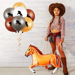 Threan 44 Pcs Horse Party Decoration Including 12 Inch Horse Latex Balloon 30…