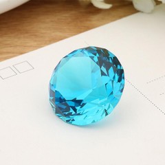 11Color Glass Crystal Diamond Shape Paperweights Facet Jewel Wedding Gift 30mm