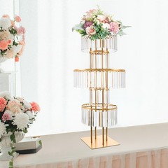 5 Tiers Wedding Crystal Flower Stand Wedding Centerpieces Wedding Party Decor
