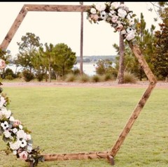 Wedding Arch Backdrop, Fast Free Shipping, Hexagon, Heptagon, Triangle. 