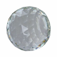 US stock 200mm D Cut Crystal Ball Sphere Clear Prism Wood Rotatable Stand 7.87″