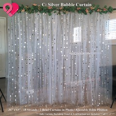 Curtain Backdrop Crystal Bead String Faux Diamond Chandelier Bubble Photo BULK