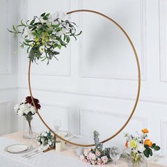 4 ft GOLD Balloon Circle Metal Frame Wedding Arch BACKDROP STAND Party Events