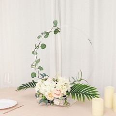 26 in Clear Round Acrylic FLORAL HOOP Standing Wreath Ring Centerpiece Party