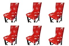 Christmas Chair Covers Stretch Party Chair Seat Covers Set Of 6 . C10