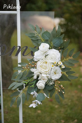 Faux Arch Flower Swag Set of 2 for Wedding Welcome Signs Floral Swag Wedding Rec