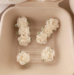 12 Pcs White Mini Rose Hair Clip Jasmine Flower Hair Clip Hair Barrettes Head…