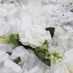 Artificial Wedding Silk Flower Wall Decor Background Rose Floral Panels 6 Pcs