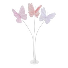 2Pcs Artificial Butterflie Decoration with Standing Base Realistic Wedding Decor