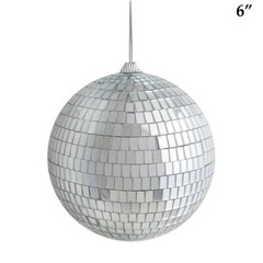 4 pcs 6″ Silver Glass Hanging Disco Mirror Balls Party Wedding Decorations SALE