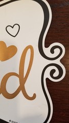JUST Married Car Magnet Wedding Sign Decoration Fridge Gold & Black Lg 12″x7.5″
