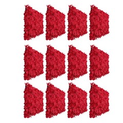 12pcs Red Flower Wall Panel Backdrop For Wedding Party Decor Easy To Use