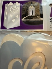 Paper Lantern Bags, Outdoor Wedding Decor, Bridal Party, Anniversary, 6 Pack