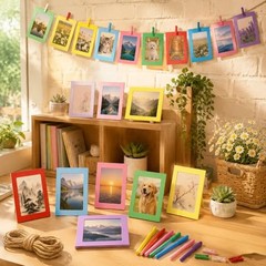 48 Pack Paper Picture Frames, 4 x 6 Inch Colorful Picture 48 PCS Multicolor